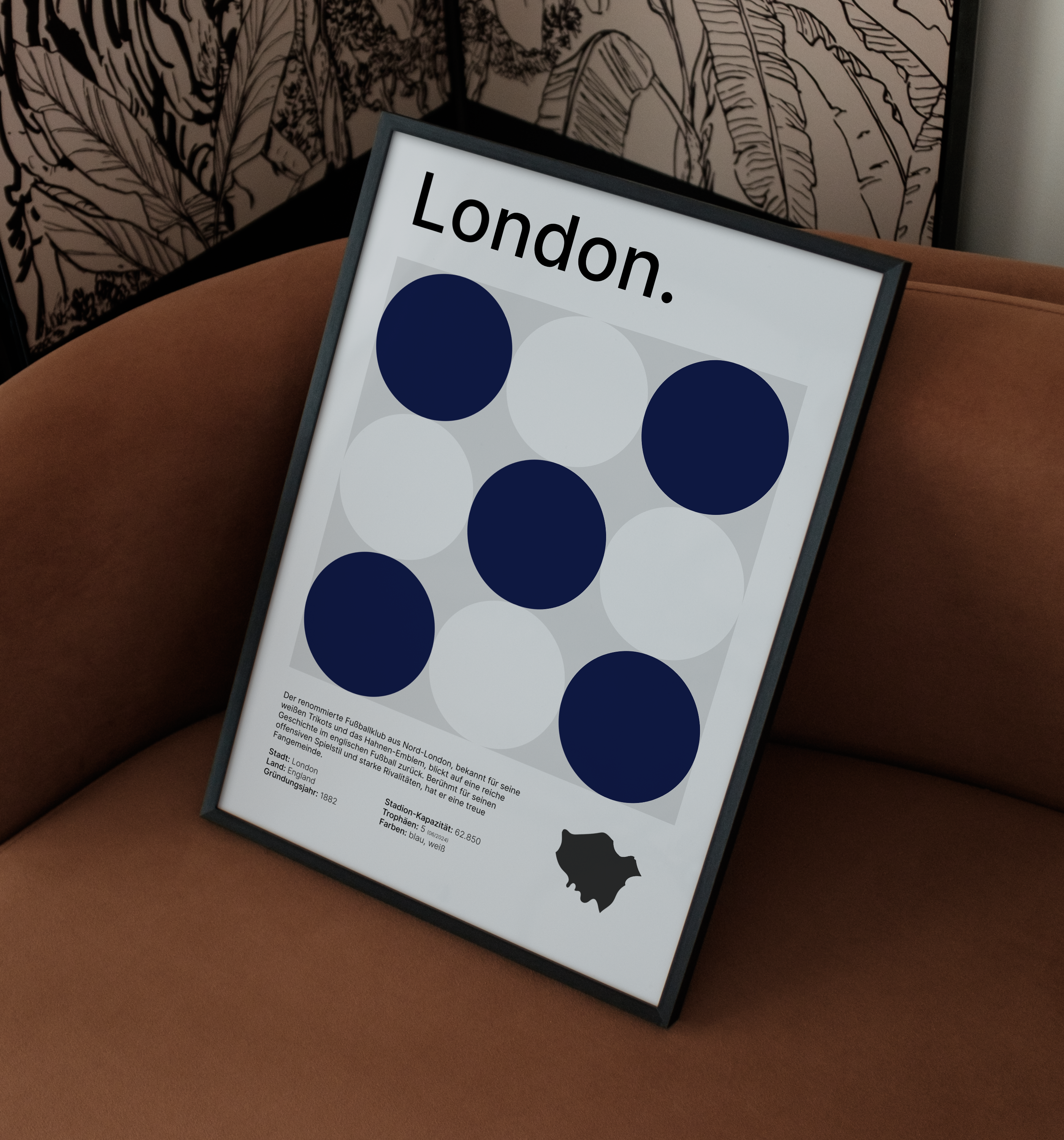 London weiß-blau | Poster